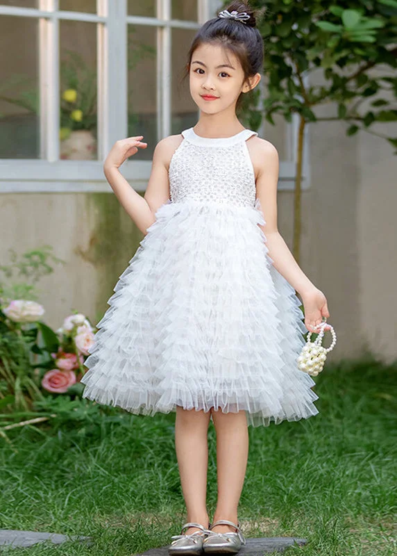 Brief White Bow Patchwork Tulle Kids Maxi Dress Summer EW029 Classic Solid Maxi Dress Brief White Bow Patchwork Tulle Kids Maxi Dress Summer EW029 Classic Solid Maxi Dress