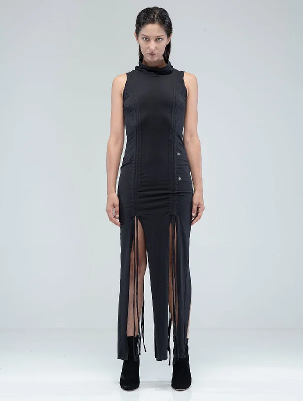 Exene Adjustable Maxi Dress Elegant Wraparound Maxi Dress