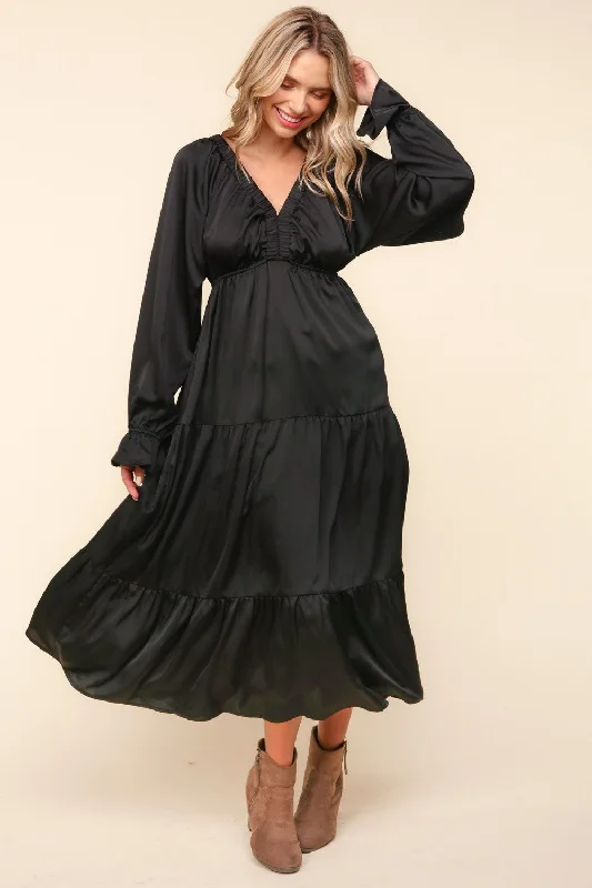 Plus Satin Babydoll Elastic Bubble Long Sleeve Tiered Maxi Dress Classic Tulle Maxi Dress Plus Satin Babydoll Elastic Bubble Long Sleeve Tiered Maxi Dress Classic Tulle Maxi Dress