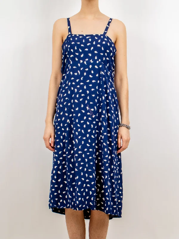 1940's rayon raindrop dress AS IS
