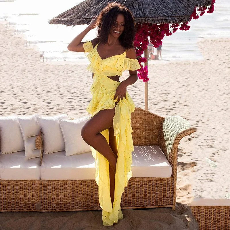 Beach Ruffle Dress for Women