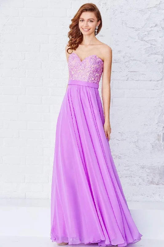Angela & Alison - Beaded Sweetheart Neck Evening Dress 71112SC