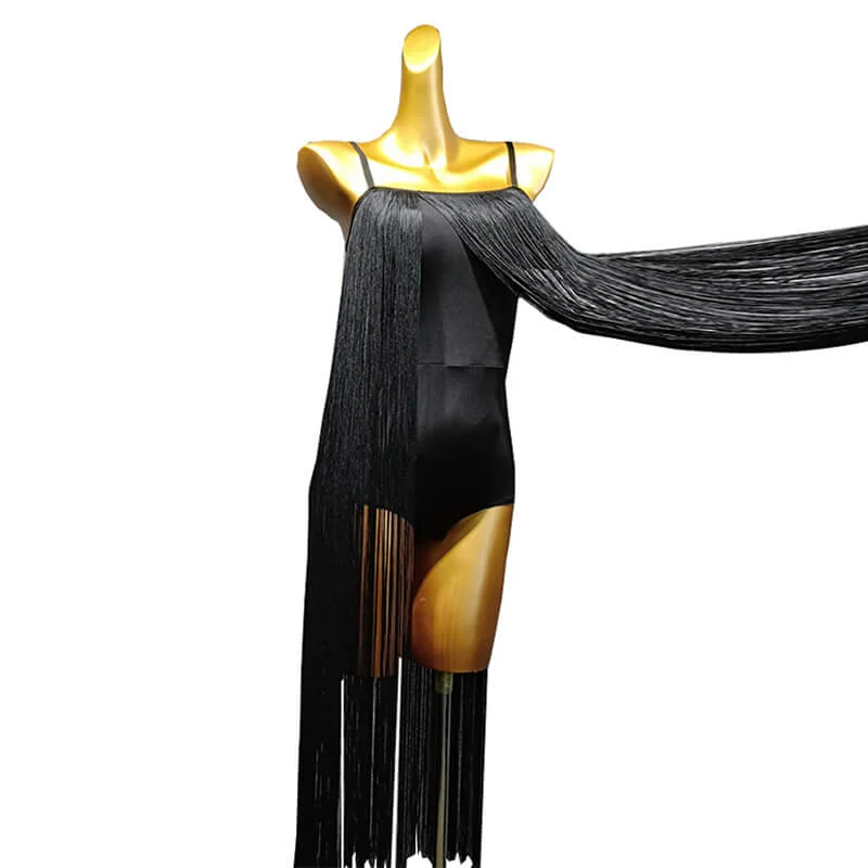 Asymmetric Short Latin Tassels Dress