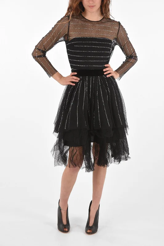 Philipp Plein COUTURE EST.1978 Rhinestone Tulle CRYSTAL Dress S Standard size