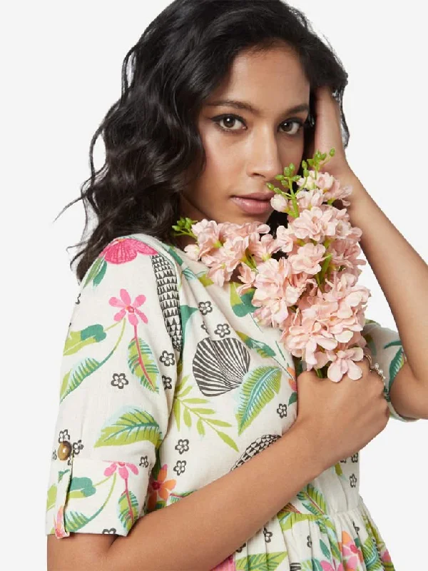 Bombay Paisley Multicolour Printed Tiered Dress