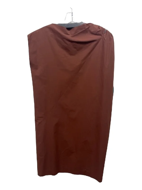 Brunello Cucinelli Size Medium Brown Cotton Tank Side Knot high neck Dress