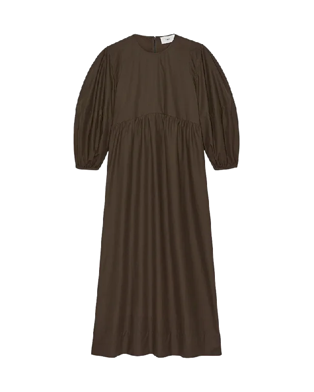 0051 Round Sleeve Long Dress