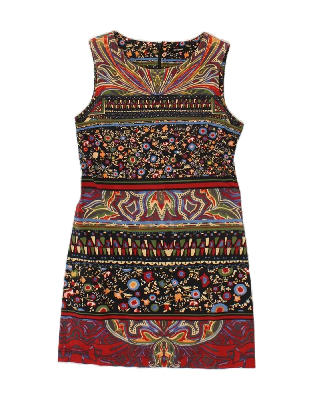 DESIGUAL Womens Abstract Pattern Sheath Dress EU 36 Small Multicoloured