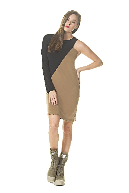 Diagonal Bicolor Dress