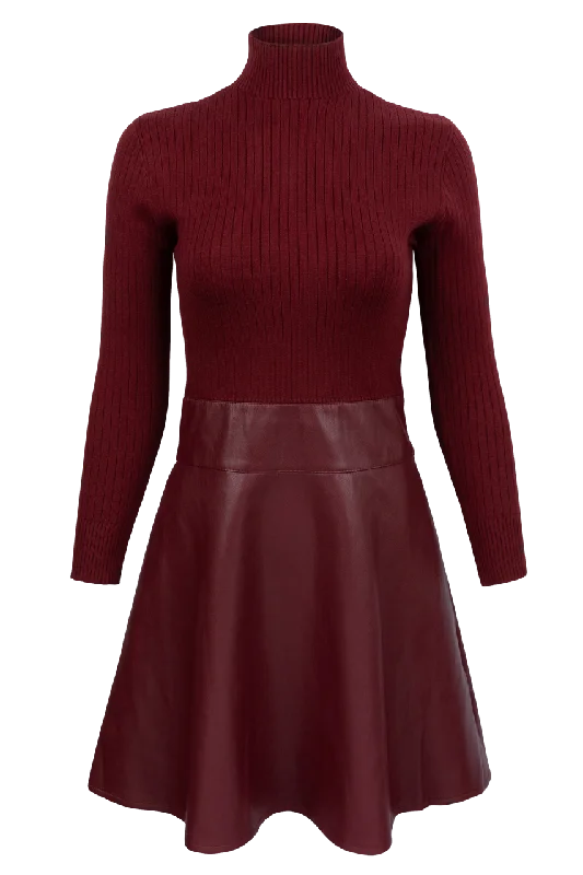Dolce Cabo Vegan Leather Turtleneck Dress