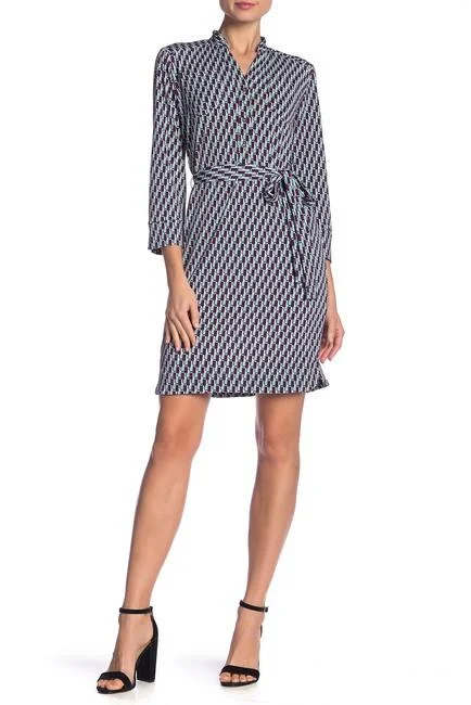 Donna Morgan - High Neck Multi Print Jersey Dress D9124M XDSC