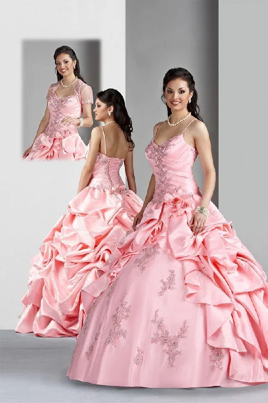 Da Vinci Quinceañera Dress 80019 Flamingo Pink - Size 8