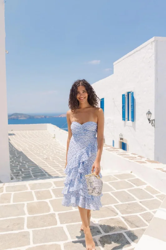 Flavie Dress Eyelet Blue