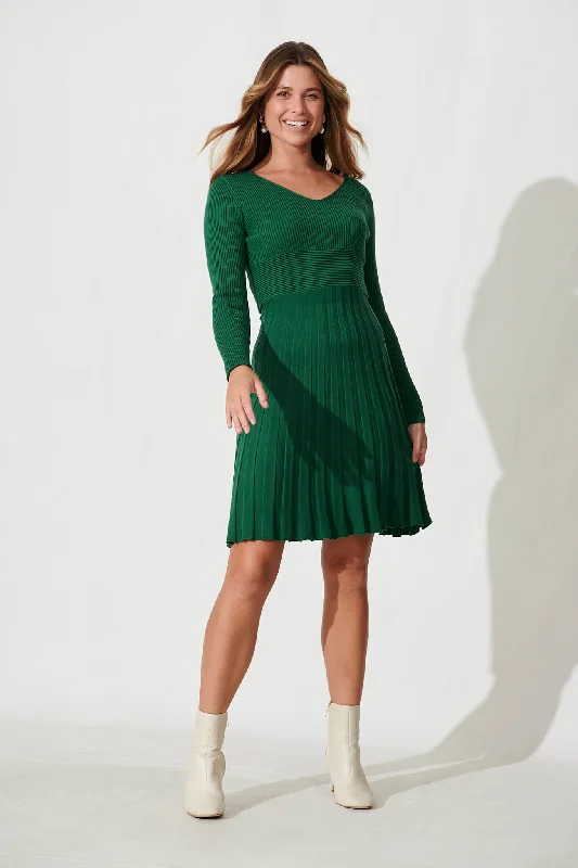 Koby Knit Dress In Emerald