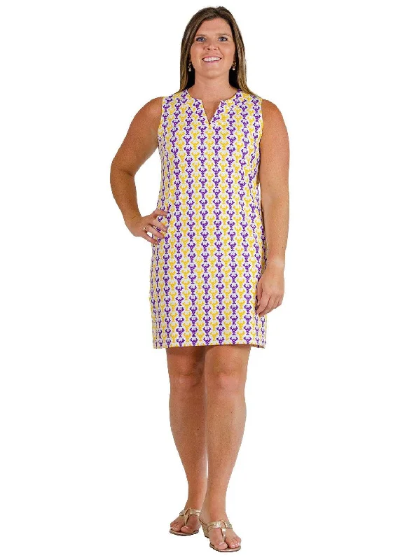 Lucille Dress - Louisiana Purple/Gold