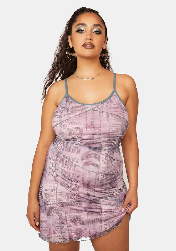 Plus Ask For The Moon Mesh Dress