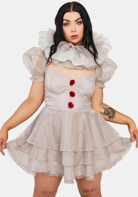 Plus Killer Clown Babydoll Dress