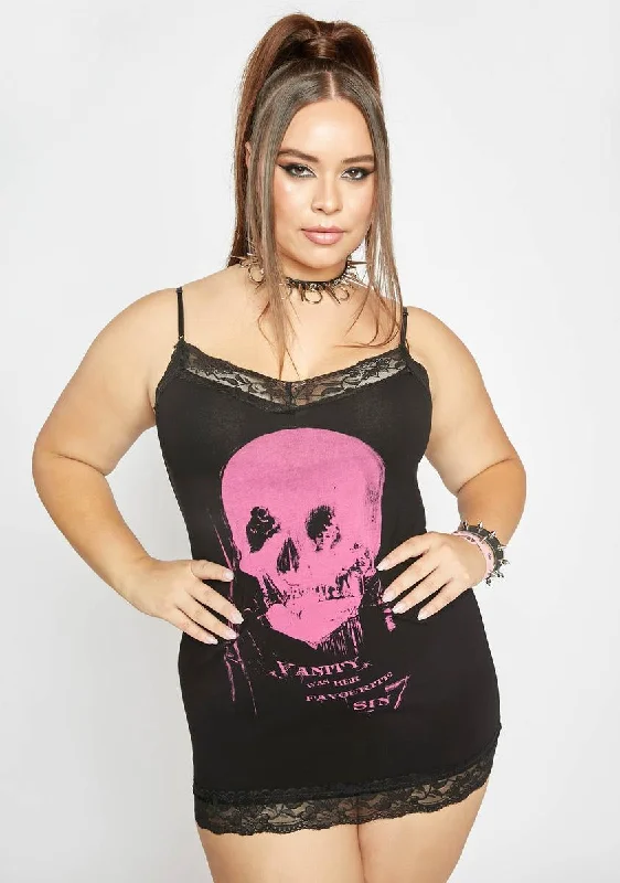 Plus Pink All Is Vanity Cami Dress