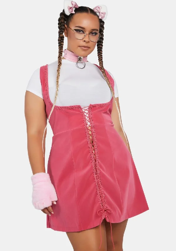 Plus Sweet From The Start Lace Up Dress