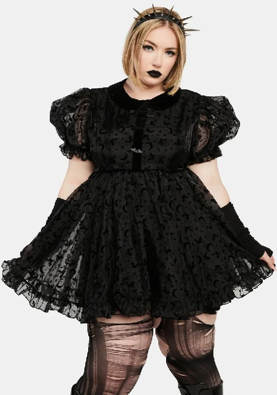 Plus Witch You Were Here Babydoll Dress