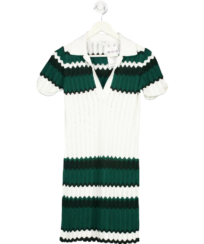 REISS Green Malory Knitted Tunic Dress UK XS