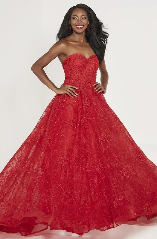 Tiffany Designs - Sweetheart Lace Organza A-line Dress 46177SC