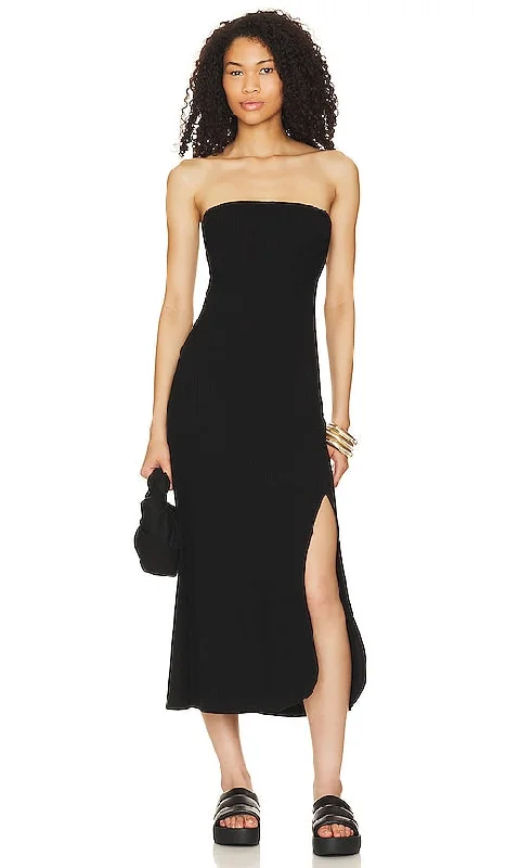 vitamin A Strapless West Dress in Black