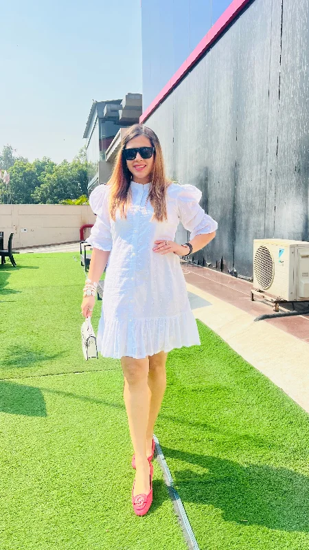 White Mama Schiffli Dress
