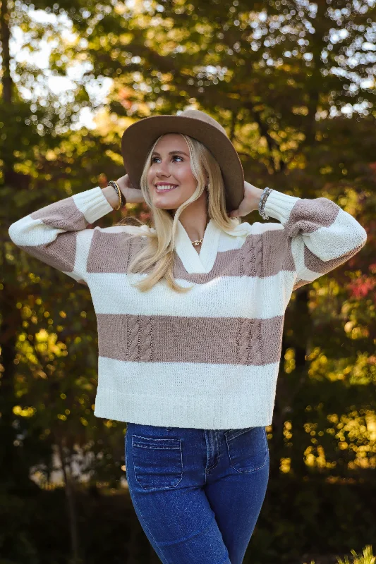 A Classic Tale Sweater-Beige Fitted Loose Oversized