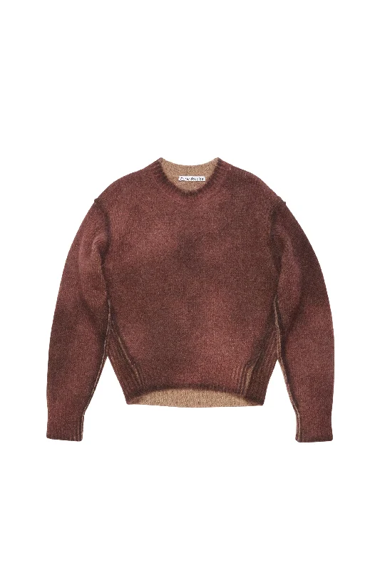 Acne Studios Sprayed Knit Jumper (Rusty Red) Stylish Fashionable Trendy