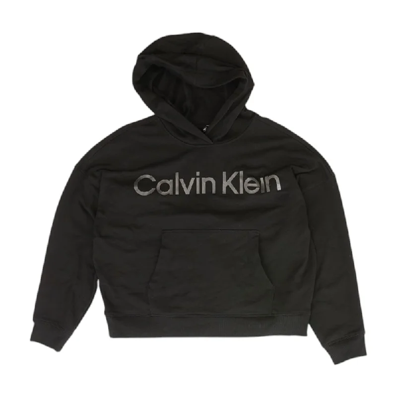 Black Solid Sweatshirt Hoodie with Contrast Stitching Detailed Premium