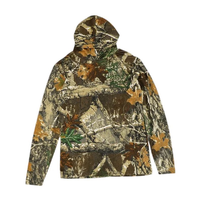 Brown Camo Hoodie Pullover Hoodie Jacket Zipper Layering