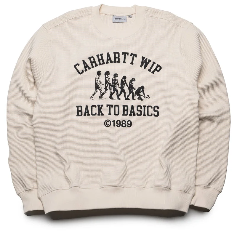 Carhartt WIP Main Basics Sweatshirt - Natural/Black Hoodie with Emblem Brand Identity