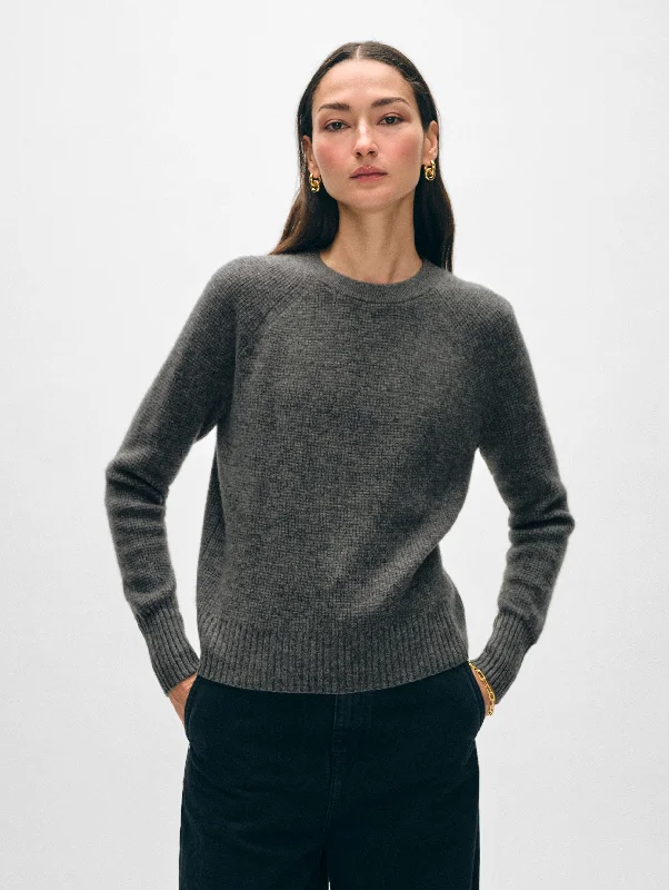 Cashmere Waffle Sweatshirt Hoodie with Drop Shoulder Relaxed Streetwear