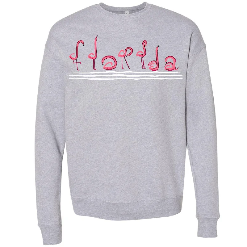 Curvy Flamingos Florida Drop Shoulder Sweater Velvet Chenille Corduroy