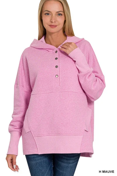 DOOR BUSTER: Mauve Hoodie Hoodie Dress Longline Feminine