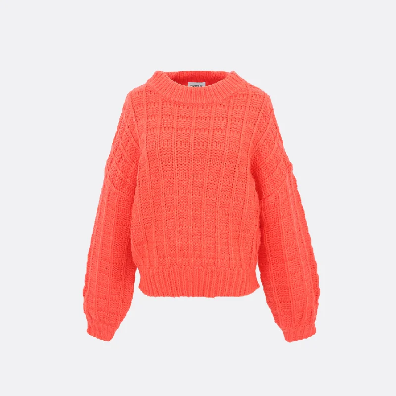 Chjara Orange Sweater Sequined Glittery Shiny