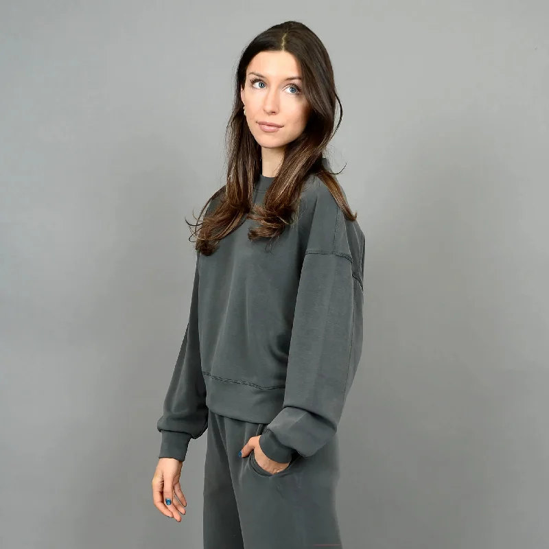 RD Style Lucie Super Soft Modal Sweatshirt Hoodie with Set-In Sleeves Structured Classic