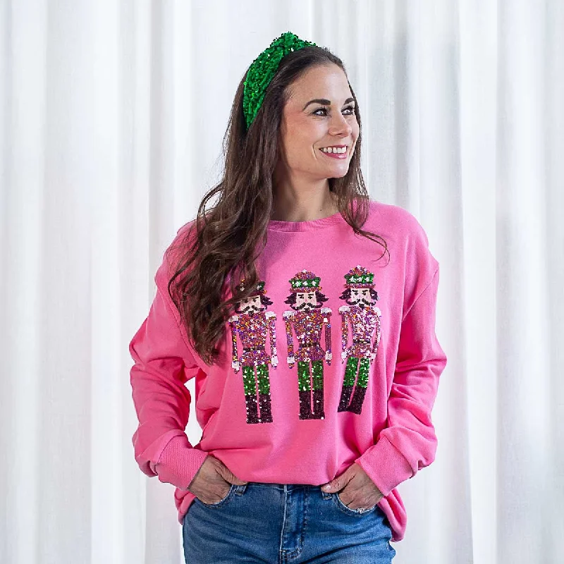 Nutcracker March Sequin Sweatshirt Hoodie Jacket Zipper Layering