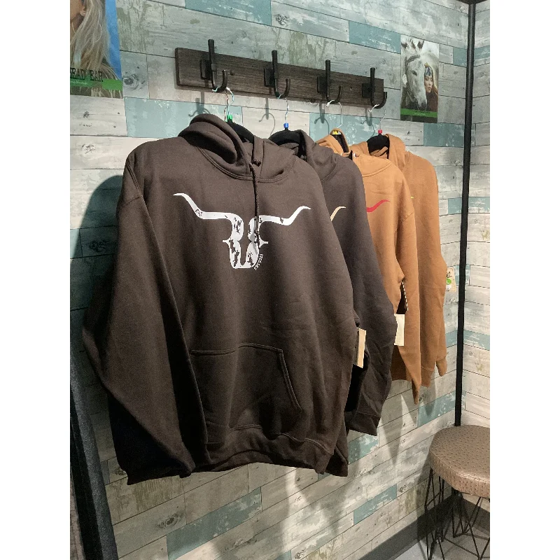 RanchRags Logo Only Adult Hoodie Hoodie with Side Slits Relaxed Casual