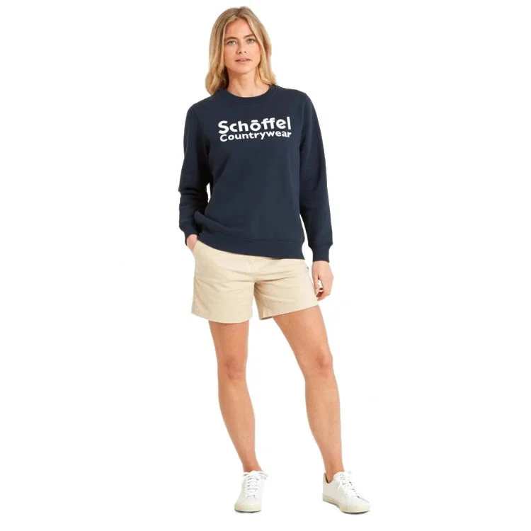 Schoffel Ladies St Helier Sweatshirt - Navy Hoodie Dress Longline Feminine