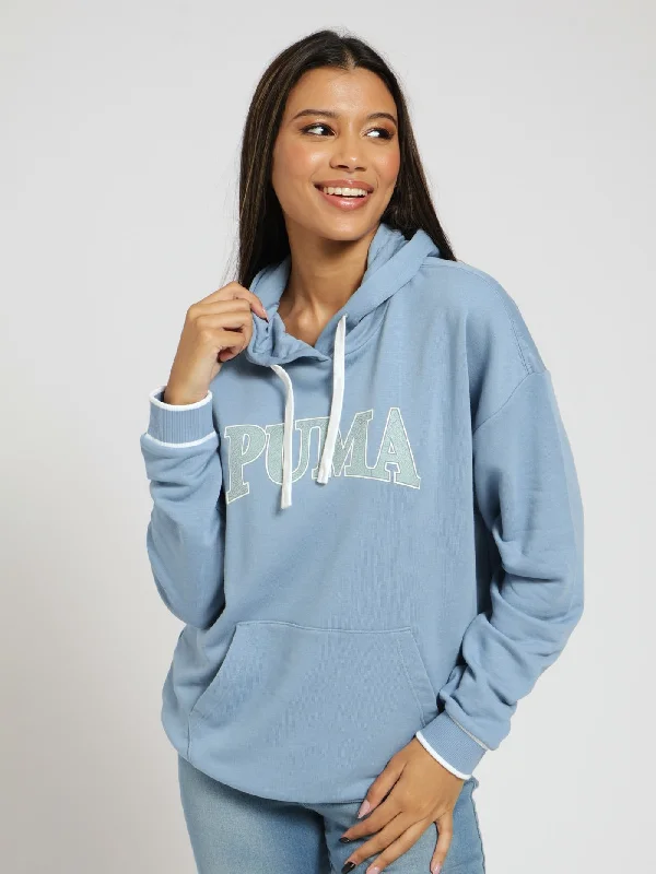 Squad Hoodie Track Top - Blue Hoodie with Slim Fit Tailored Modern