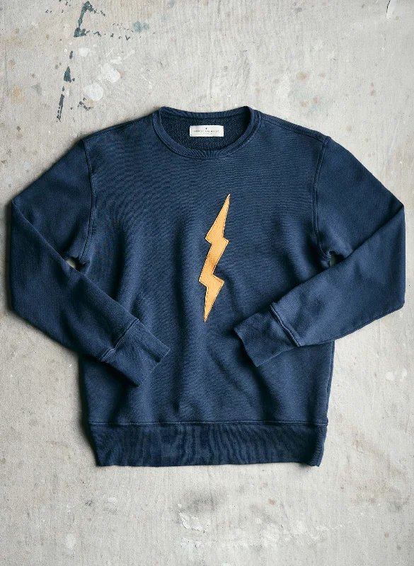 the "bolt" sweatshirt in faded navy Hoodie with High Neck Warm Protective