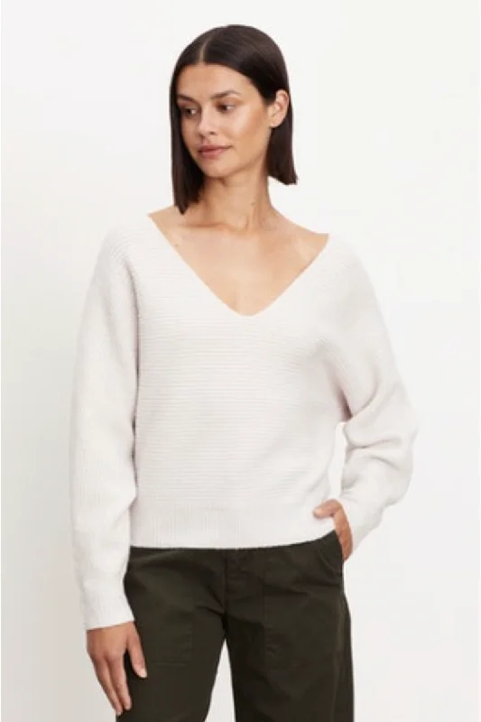 Velvet by Graham & Spencer Jodie 06 Cozy Knit Sweater | Snow Tailored Straight A-Line