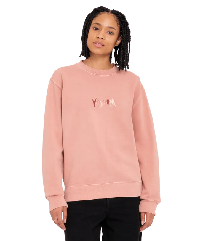 Spikstone Crew Sweatshirt in Mauve Rose Hoodie Crop Top Short Trendy