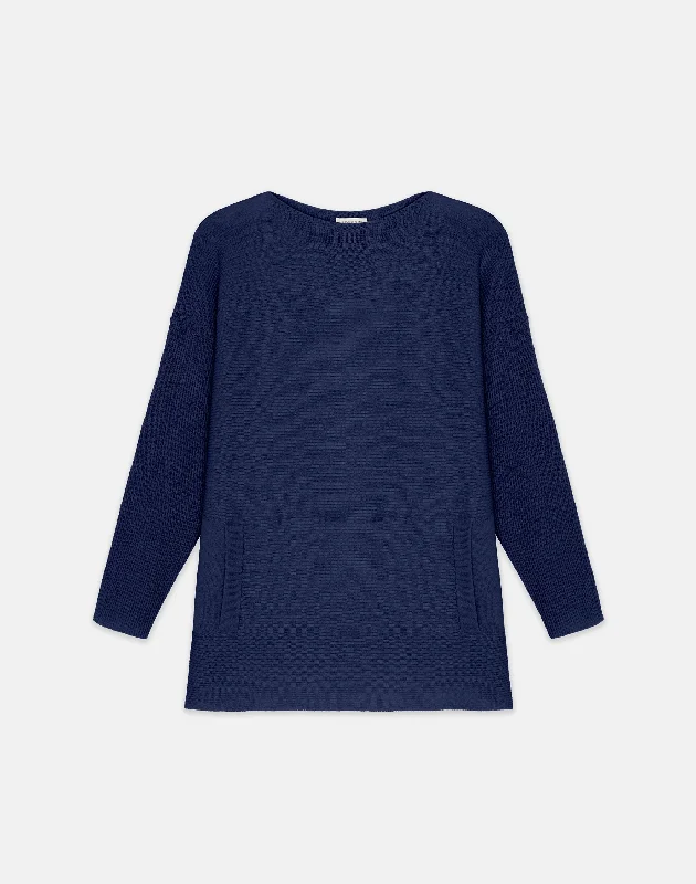 Wool-Cashmere Link Stitch Bateau Neck Sweater Zippered Buttoned Snapped