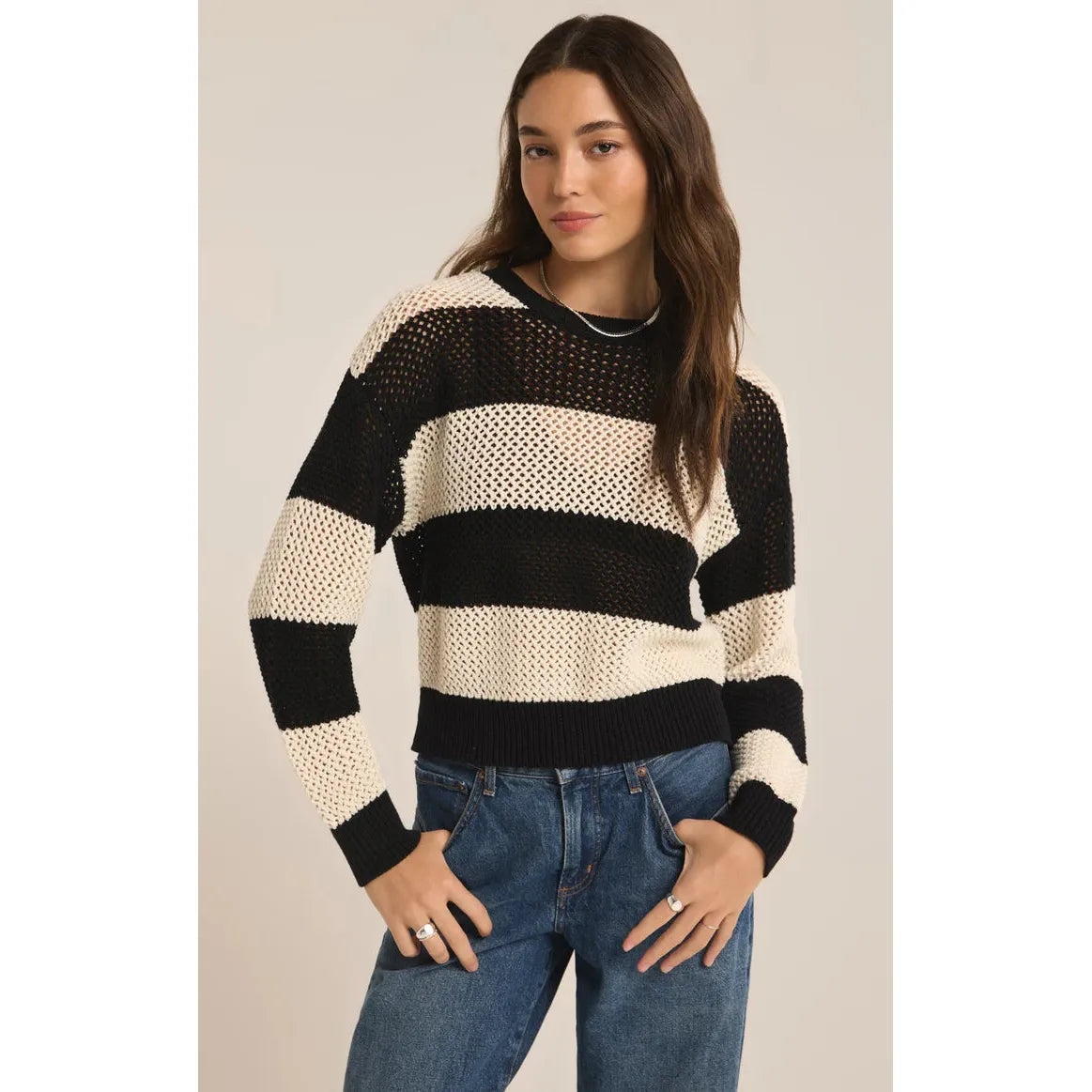 Z Supply Brad Beach Stripe Sweater Sweater Knitwear Pullover