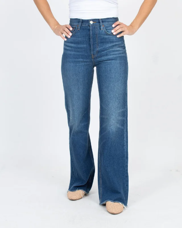 "70's Ultra High Rise Wide Leg" Jeans Trendy Skinny High-Waist Jeans