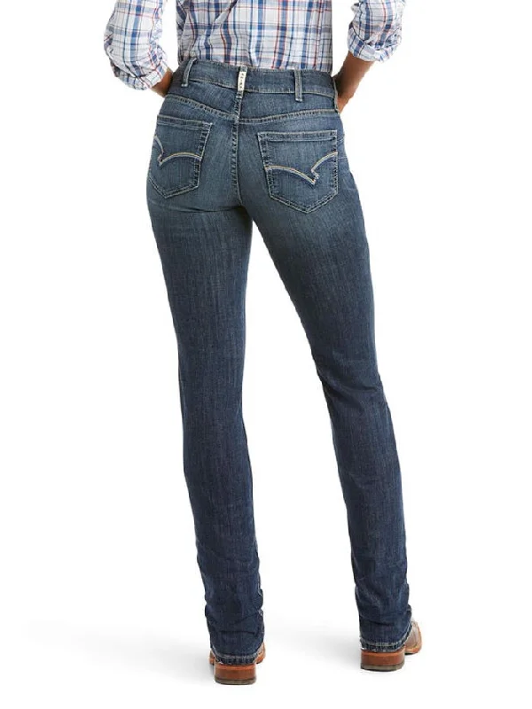 Ariat 10037685 Womens REAL High Rise Destiny Straight Jean Arkansas Trendy Low-Rise Slim Jeans