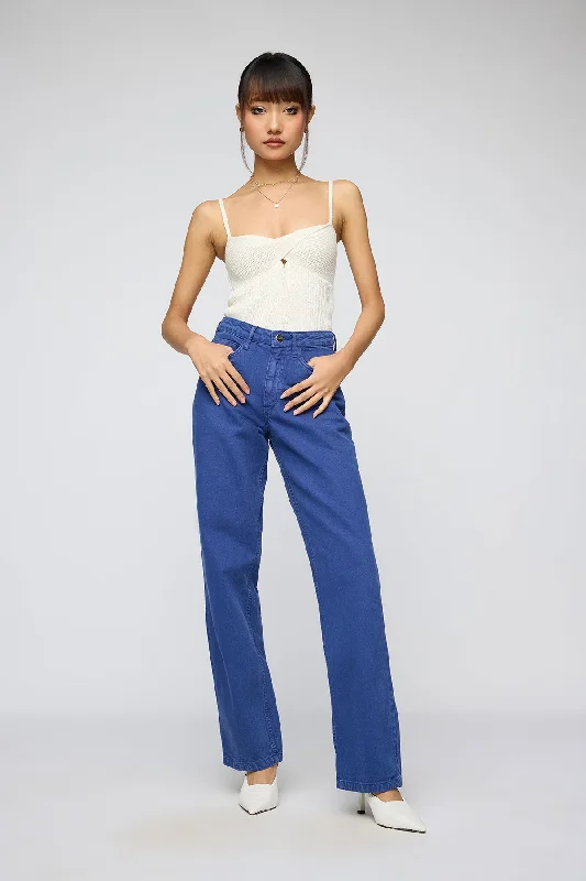 Indigo Dreams Straight Fit Jeans Fashionable White Denim Jeans